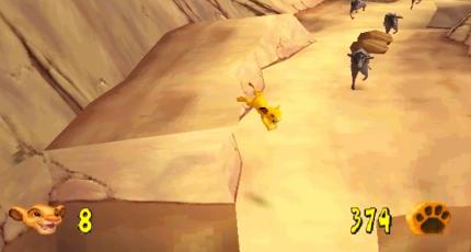 Ein Canyon mit Simba und einer Art Bison drin