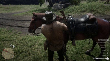 Ein echter Cowboy schläft unter dem Sternenzelt und kümmert sich immer vorbildlich um sein Reittier!
