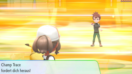 Unser Rivale Trace wurde Champ. Nun schnappen wir uns den Titel als Pokémon-Meister.