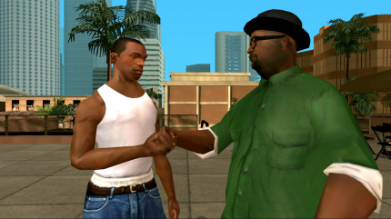 CJ und Big Smoke klatschen ab