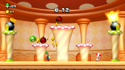 Bei den Minispielen in den Toad-Häusern ergattert ihr je nach Aufgabe verschiedene Items für euer Inventar oder wie hier auch Leben. Strengt euch also an!
