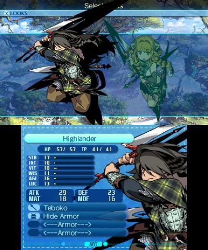 Etrian Odyssey Nexus Schadensklassen: Highlander