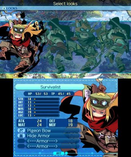 Etrian Odyssey Nexus Schadensklassen: Survivalist