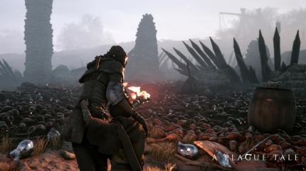 Kammerjäger: <em>A Plague Tale</em> setzt auf eine von Asobo Studio entwickelte, interne Grafik-Engine, die bis zu 5.000 Ratten gleichzeitig darstellt.