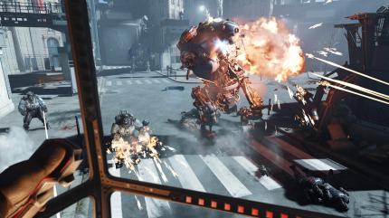 Im Panzerhund durch Paris: <em>Wolfenstein: Cyberpilot</em> ist eine Kooperation von Machine Games und Arkane Studios und geht am 26. Juli 2019 für 19,99 Euro an den Start.