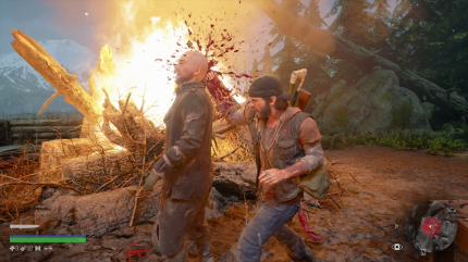 Das 18er-Siegel ist absolut verdient, denn gemäß seiner Endzeit-Zombie-Thematik ist Days Gone sehr brutal. Diese Exekution ist noch fast harmlos.