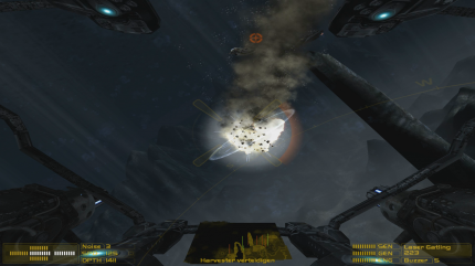 Titanfeuer und Explosionen zum Sattsehen: Fast jeder Effekt in Teil 2 bekam eine optische Verbesserung verpasst. (Aquanox 2)