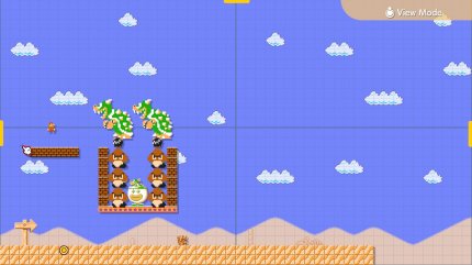 Es steht uns frei, Welten und Konstruktionen zu basteln, die so in einem normalen Mario-Spiel wohl undenkbar wären; mehr noch, wird so etwas vom Spiel sogar gefördert.