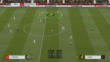 Fussballspiel in FIFA 20