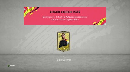 Als Belohnungen winken auch Goldpacks mit neuen Spielern.