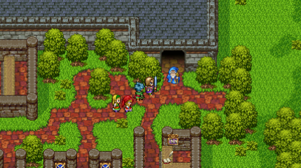 Das Dragon-Quest-1-Dorf sorgt für pure Nostalgie.