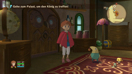 Mit der neuen Kleidung fallen wir in der magischen Welt von Ni no Kuni schon wesentlich weniger auf.