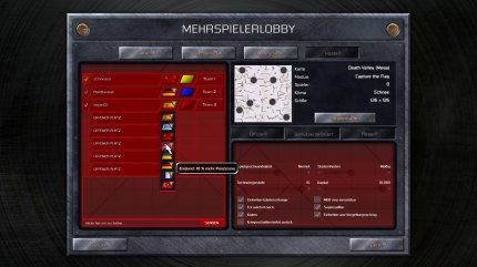In der Mehrspielerlobby könnt ihr eine Partie euren Wünschen anpassen.