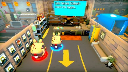 Der Boss Fork wirkt wie eine 1:1-Kopie des Zwiebelkönigs aus Overcooked, der weniger lustig und symphatisch ist.