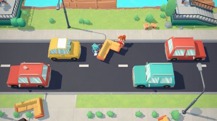Wie trägt man ein Sofa unversehrt über eine befahrene Schnellstraße? Nur eine von vielen skurrilen Situation, mit denen Koop-Spieler in Moving Out konfrontiert werden. <br> &nbsp;