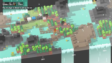 Die Landschaften in Unrailed! sind prozedural generiert. Jeder Anlauf bietet somit eine völlig neue Herausforderung. <br> &nbsp;
