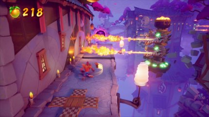<strong>Tücken in Fernost.</strong> Das alte China gehört zu den schönsten, aber auch trickreichsten Levels im Spiel. Hier setzt ihr vor allem die Akano-Maske ein und springt damit über weite Entfernung auf Plattformen und Balkone. <br> &nbsp;