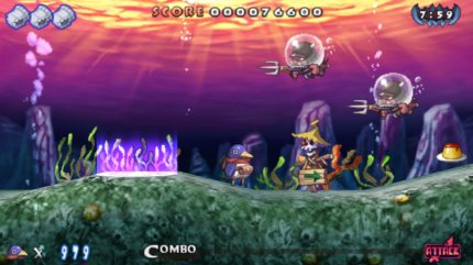 Unterwasser-Level sind ja schon seit jeher eine Qual, aber Prinny 2 hat kein Problem damit, noch einen obendrauf zu setzen.