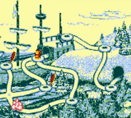 Auf der Oberweltkarte zeigt sichdurch kleine Alternativwege schon ein sehr früher Ansatz dessen, was Rareware in den 3D-Spielen des Studios umsetzen würde.