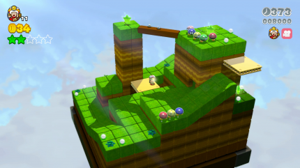 3D-Diorama: Auch Captain Toad ist wieder mit von der Partie. Da der Pilzkopf nicht springen kann, plant ihr Laufwege durch verschachtelte Levels.