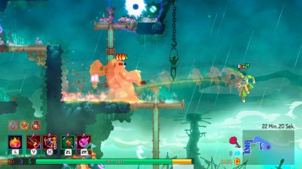 Die Küste im DLC Fatal Falls ist schön gestaltet, die dicken Gegner hier links im Bild sorgen aber noch für den einen oder anderen ärgerlichen Bug.