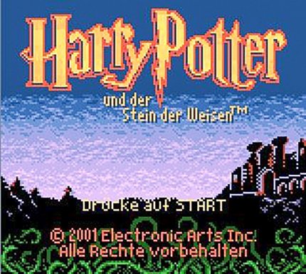 Kein übler Einstieg: Das Menü bei Spielstart versprüht Harry-Potter-Flair. Auf die kultige Titelmelodie der Filme muss man auf dem Game Boy aber verzichten.