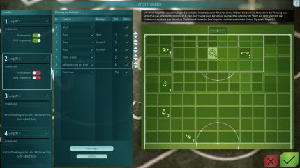 We Are Football bietet jede Menge spielerische Tiefe. Ihr könnt unter anderem eigene Spielzüge und Aufstellungen kreieren.