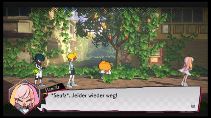 Die Hintergründe sind weniger stilisiert als die Figuren und ergeben so einen schönen Kontrast. Auch die Mischung aus Ruinen und wildem Gewächs passt, obwohl die natürlich keinen Innovationspreis gewinnt.