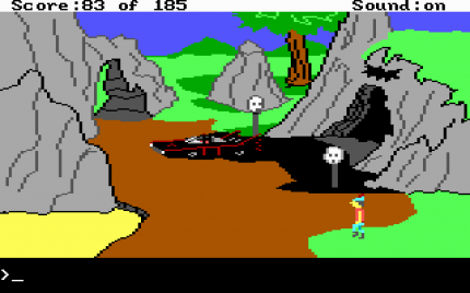 Die Eastereggs in King’s Quest II: Romancing the Throne – wie etwa dieses Batmobil – gehen auf die Kappe von Mark Crowe und Scott Murphy. Roberta Williams war nicht eingeweiht.<br> &nbsp;