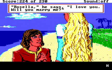 Der Soundtrack von King’s Quest IV: The Perils of Rosella (1988) trifft für damalige Verhältnisse voll ins Schwarze und besteht aus 75 kurzen, von William Goldstein komponierten Musikstücken.