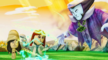 Was für ein Schuft! Der finstere Lord hat die Gesichter unschuldiger Miis entwendet und auf Monster geklebt!