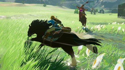 Kämpfe sind ein wichtiger, actionreicher Bestandteil der Zelda-Games (hier zu Pferde in Breath of the Wild). Aber auch ruhige Puzzle-Abschnitte gehören fest dazu.