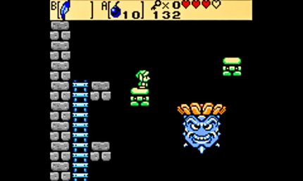 Aus der Seitenansicht sieht man Link im zweiten Teil der Serie, außerdem in Platformer-Abschnitten in den alten Handheld-Teilen – hier in Oracle of Seasons.