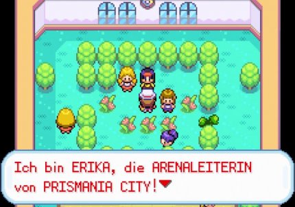 Feuerrot und Blattgrün sind trotz optischer Änderungen den Originalen treu geblieben. Hier die vierte Arena in Prismania City.
