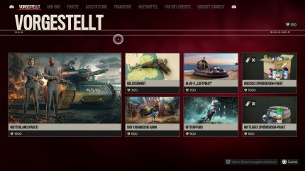 Im Ingame-Shop gibt es kosmetische Items, aber auch Waffen gegen Echtgeld zu kaufen.