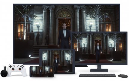 Das Marketing-Foto von Google deutet die Vielfalt von Stadia respektive Cloudgaming allgemein an. Links unten ein Chromecast und ein Stadia-Controller.