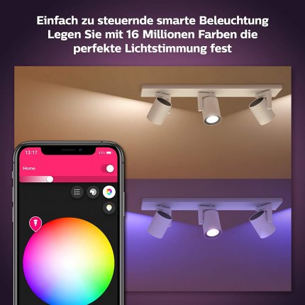 <strong>Philips Hue 3er Spot Argenta: </strong>Smarte LED Deckenleuchte jetzt 20% günstiger bei Amazon