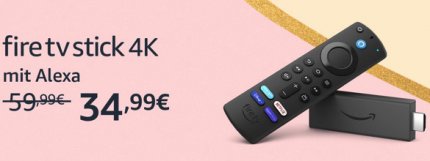 Bei der Amazon-Aktion für Prime Video zum Start des Champions League Achtelfinale gibt es Streaming-Mediaplayer wie den Fire TV Stick 4K deutlich günstiger.