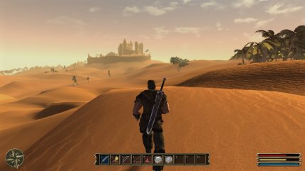 Gothic 3 perfektionierte das Fantasy-Design von Piranha Bytes. Hier die Wüste Varant.&nbsp;