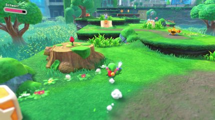 Kirby und das vergessene Land: Urbane Graslande: Bringe 5 Tulpen zum Blühen (1/5).