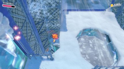 Kirby und das vergessene Land: Frostböenmeer: Rette die versteckten Waddle Dees (5/5). / Springe in den geheimen Raum im Untergrund.&nbsp;