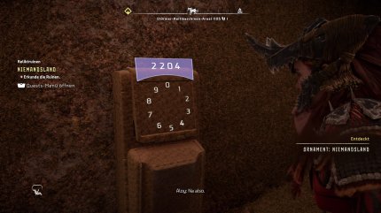 Den Code 2202 bekommt ihr von einem Datenpunkt im Erdgeschoss der Ruine.
