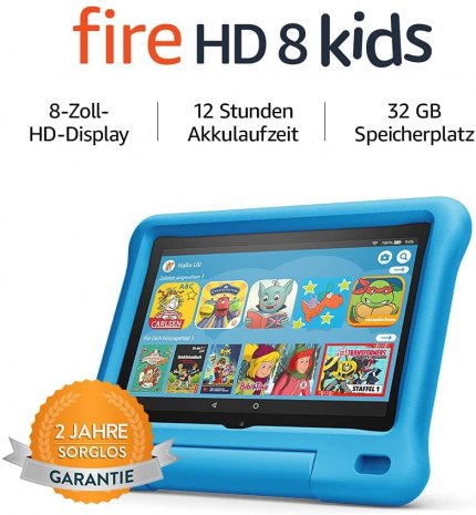 Das Fire HD 8 Kids-Tablet, das es bei den Amazon Oster-Angeboten mit großem Rabatt gibt, eignet sich für Kinder im Vorschulalter.