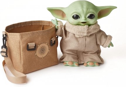 Diese Baby Yoda-Plüschfigur hat eine Tragetasche - und einen reduzierten Preis.