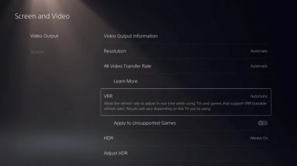 In Kürze unterstützt die PS5 Variable Refresh Rate (VRR) für synchrone Bildraten von Fernseher und Konsole.