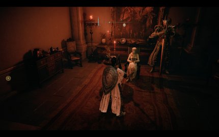 Lady Tanith ist die blasphemische Anführerin des Hauses Vulkan. Über Patches verliert sie kein Wort - auch dann nicht, wenn wir ihr sein Geschenk aushändigen. Der Arme!