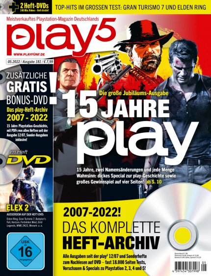 play5 Jubiläums-Ausgabe mit Gratis-Bonus-DVD.