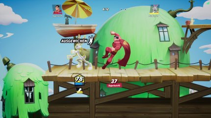 Das Moveset ist zum großen Teil sehr ähnlich wie bei Super Smash Bros., ausweichen will gelernt sein.