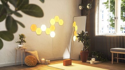 Mit dekorativer LED-Beleuchtung von Nanoleaf verleiht man seinem Zuhause eine individuelle Note.