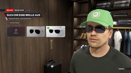 Brillen, Kopfbedeckungen, Hosen, Shirts und Schuhe: In F1 Life lässt sich unser Charakter von Kopf bis Fuß anpassen.